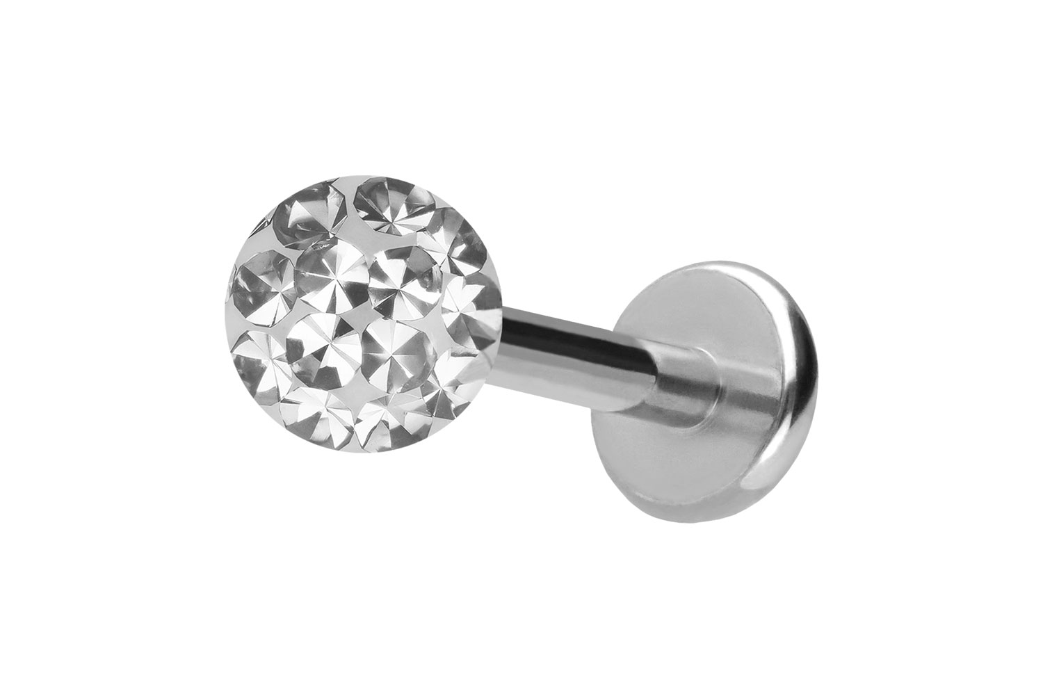 Titan Labret Piercing mit Push Fit EPOXY-KUGEL